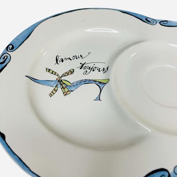 Rosanna Tea for Two Replacement Porcelain Plates Haute Shoe Design Two Plates - Picture 6 of 10